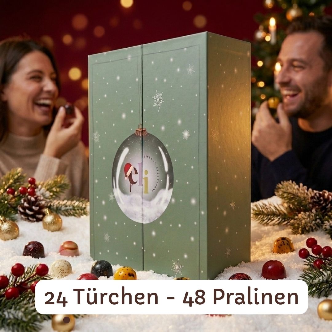 Pärchen Pralinen Adventskalender vegan – Eli Pralinen