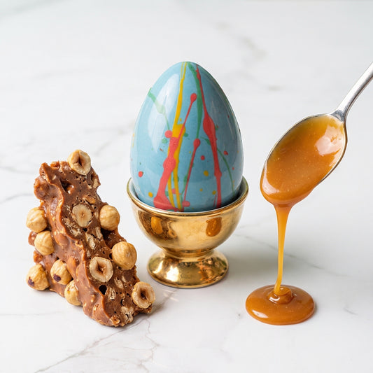 Schoko Osterei - Nougat Salzkaramell
