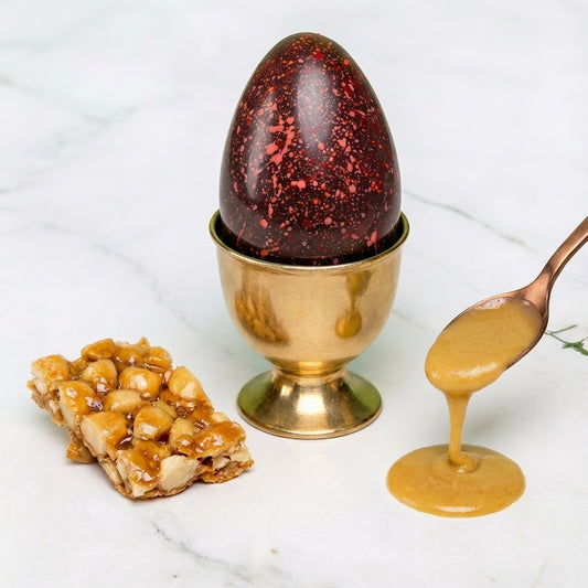 Schoko Osterei - Macadamia Krokant