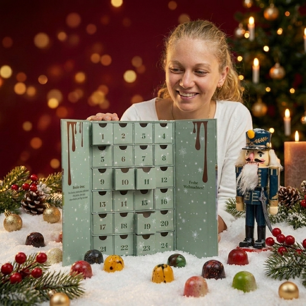 Pärchen Pralinen Adventskalender vegan – Eli Pralinen